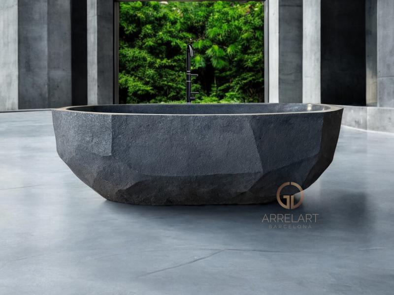 BAIGNOIRE ARTISANALE EN TERRAZZO BLACK DIAMOND