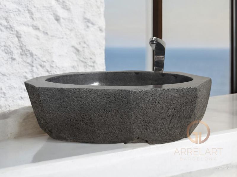 LAVABO EXCLUSIVO NEGRO DE TERRAZO ESTAMBUL