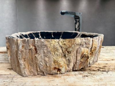 LAVABO DE MADERA FOSILIZADA GOLD