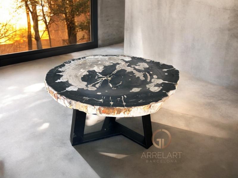 TABLE BASSE EN TRONC D'ARBRE PETRIFIE HELGA