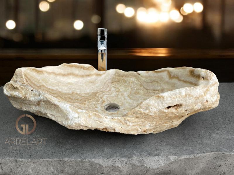 LARGE NATURAL STONE WASHBASIN