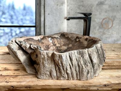 FOSSILIZED WOODEN WASHBASIN MOZART