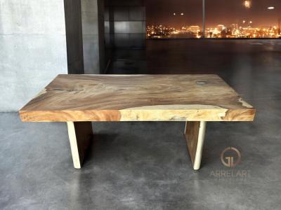 STRAIGHT DINING TABLE WITH WOODEN LEGS BERGEN