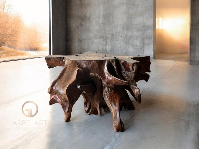 TROPICAL ROOT COFFEE TABLE BORDEAUX