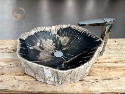 LAVABO DE MADERA NEGRA FOSILIZADA  GOLD