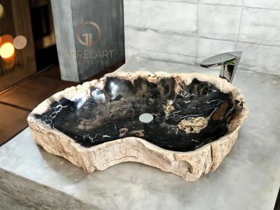 EXCLUSIVE SINK IN PETRIFIED WOOD DARYL