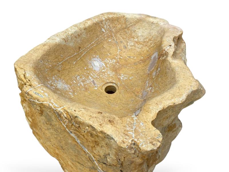 FREESTANDING WASHBASIN IN MARBLE VOLTERRA