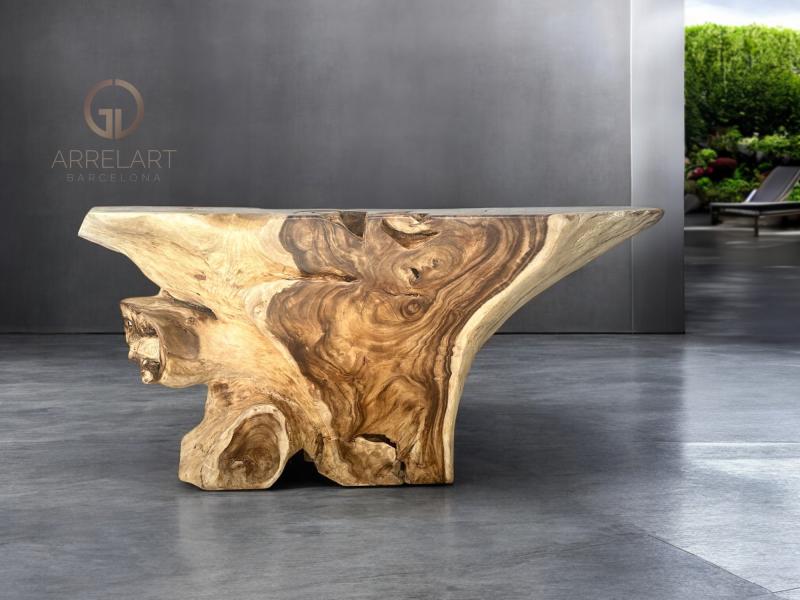 CONSOLE IN SUAR MASSICCIO CON DESIGN ORGANICO CALELLA