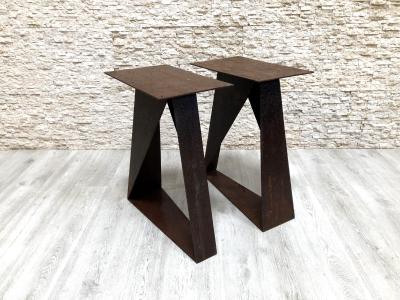 PIEDS DE TABLE EN ACIER ROUILLE 6