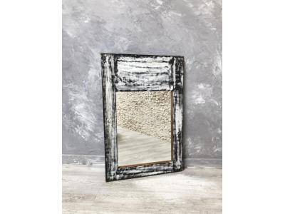 MIROIR EN BOIS RECYCLÉ GRIS