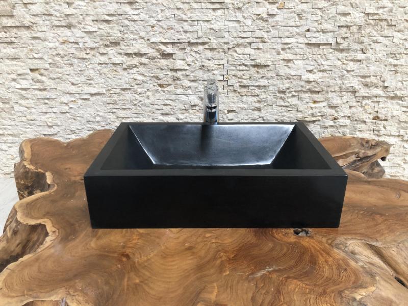 ANDESITE NATURAL STONE WASHBASIN TUAREG