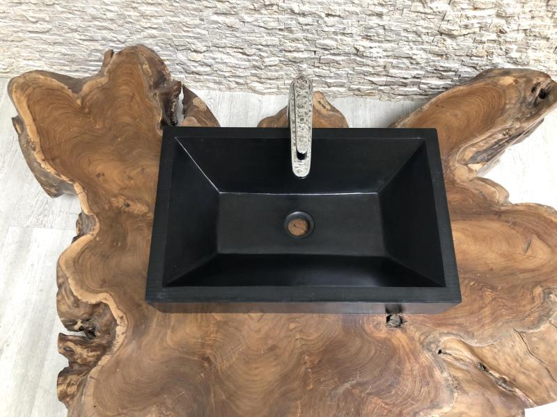 ANDESITE NATURAL STONE WASHBASIN TUAREG