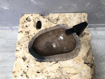 VASQUE DE BAIN EN BOIS FOSSILISÉ MOANDA