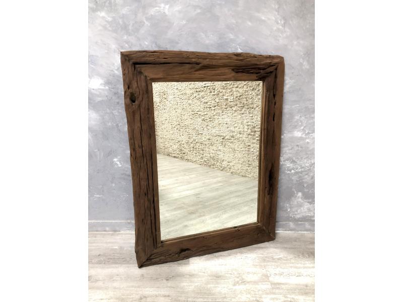 MIROIR EN TECK ANTIQUE KANDA