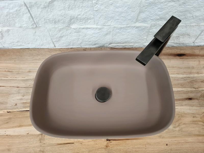 LAVABO DE TERRAZO MARRON - BROWN