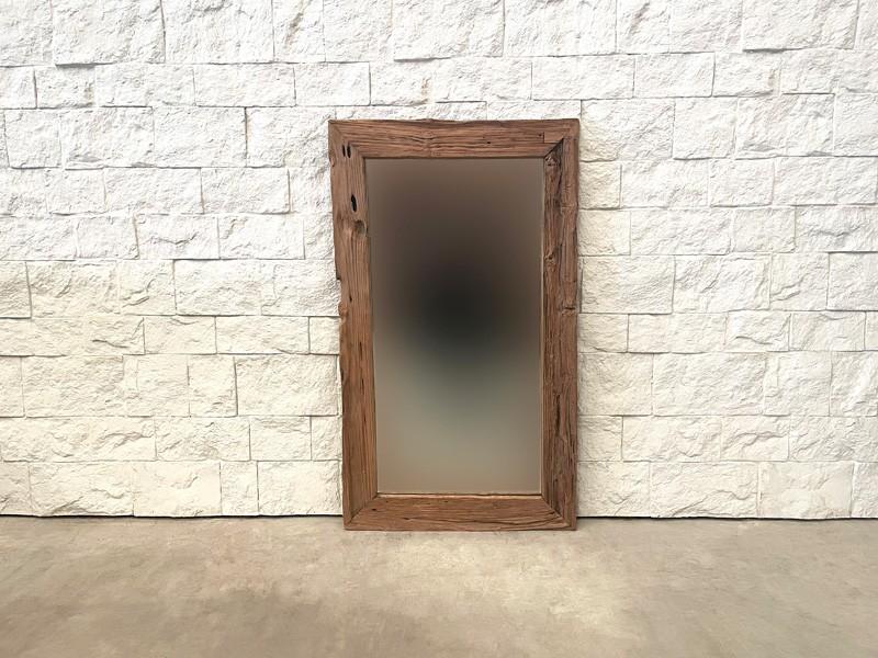 WOODEN WALL MIRROR