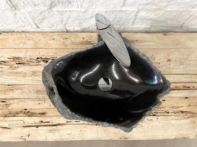 GRAY AND BLACK STONE WASHBASIN LLAFRANC