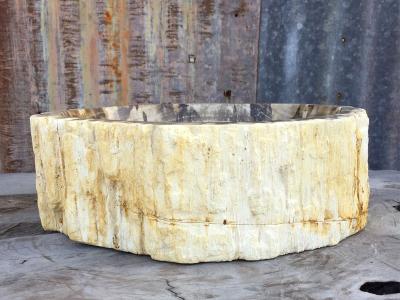 RUSTIC PETRIFIED WOOD WASHBASIN LOMBOK