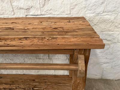 DETAIL OF WOOD BATHROOM VANITY ALSACE