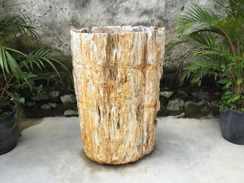 LAVABO DE PIE DE MADERA FOSIL BRAZIL